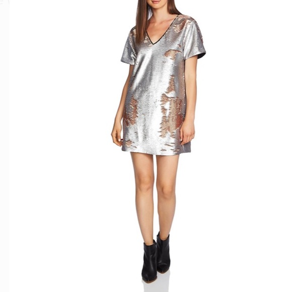 1. State Dresses & Skirts - 1 state two toned sequin dress size M